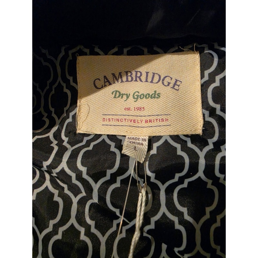 Cambridge Dry Goods Navy Blue Quilted Vest Gold Snaps Large NWT - Picture 7 of 7